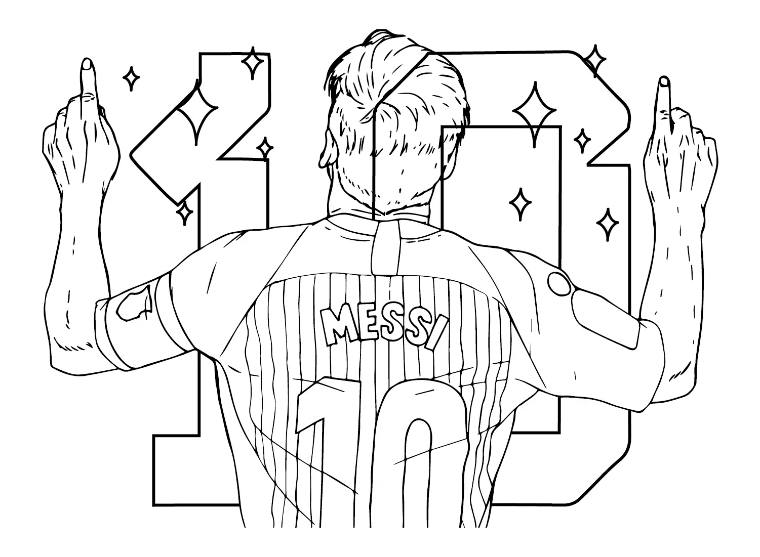 Lionel Messi Coloring Pages 34