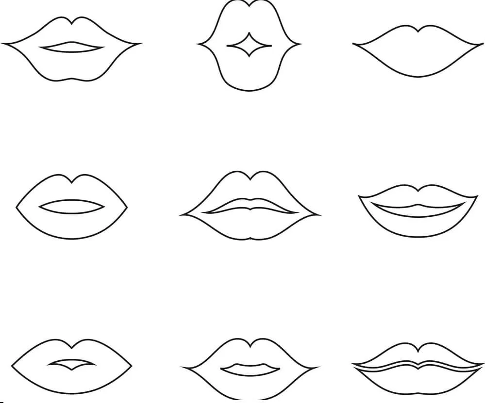 Labios Para Colorear 9