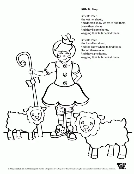 Little Bo Peep Ausmalbilder 10