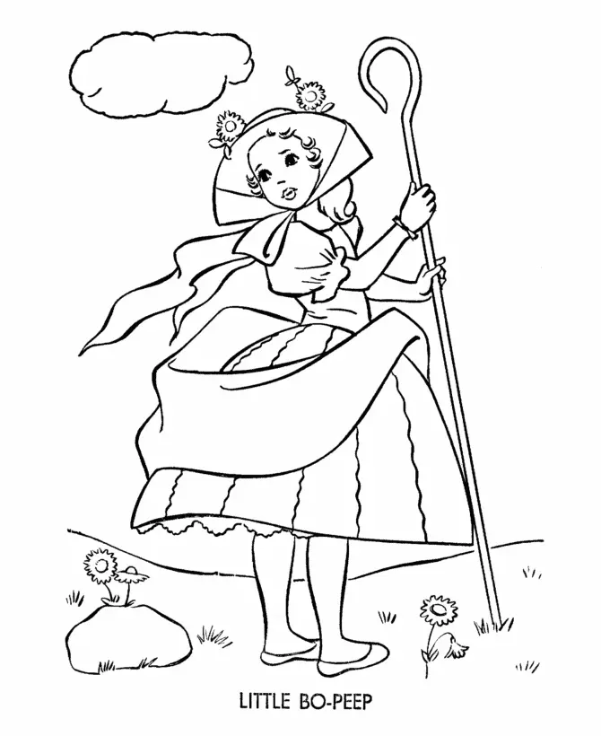 Little Bo Peep Ausmalbilder 9