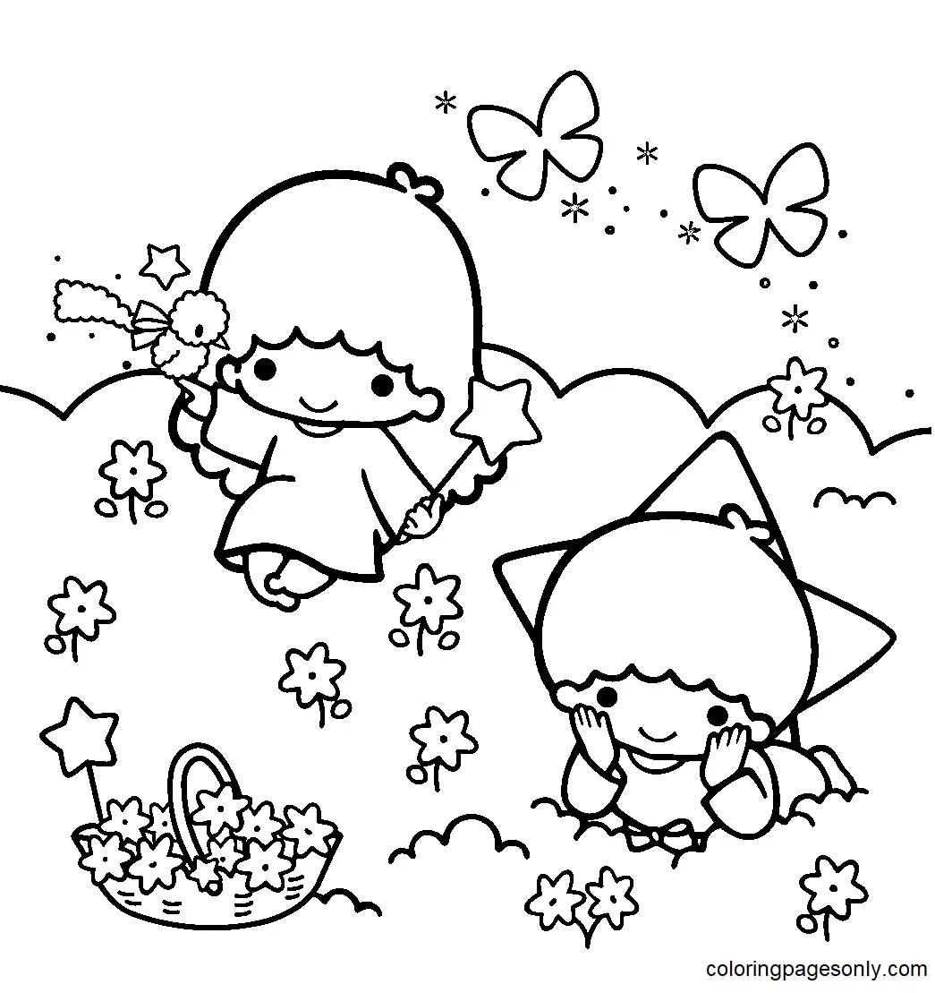 Desenhos de Little Twin Stars Para Colorir 12