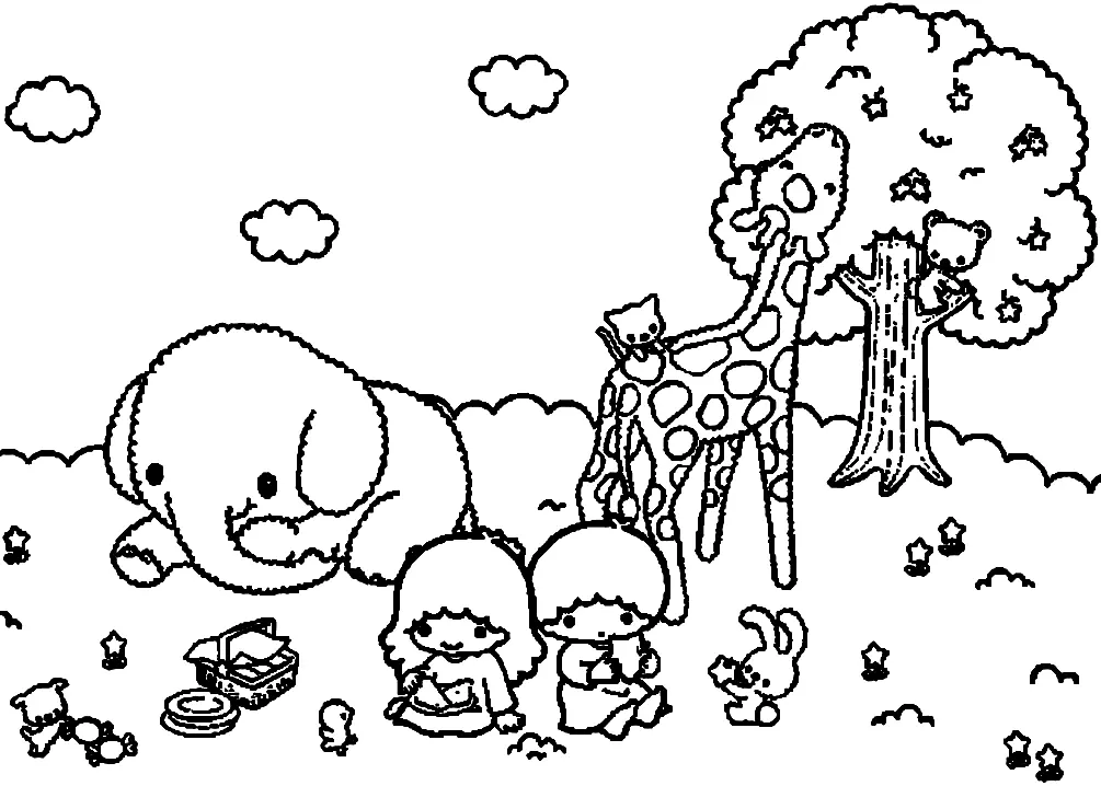 Desenhos de Little Twin Stars Para Colorir 66