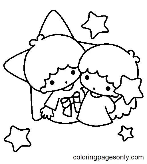 Desenhos de Little Twin Stars Para Colorir 9