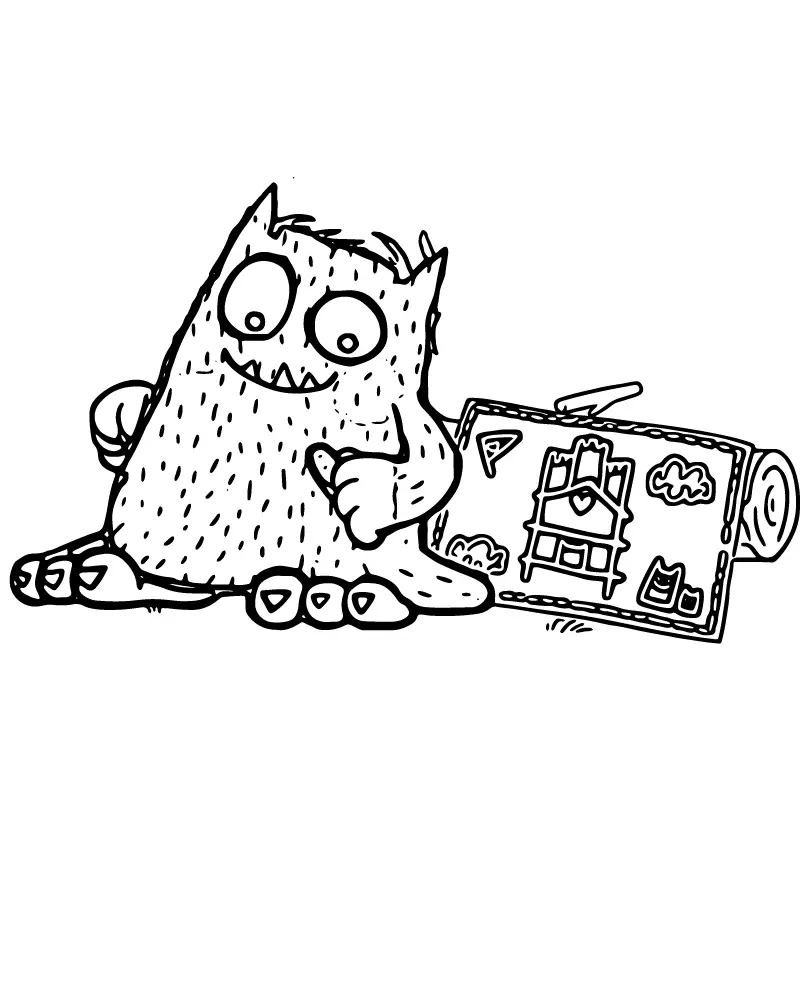 Love Monster Coloring Pages 14