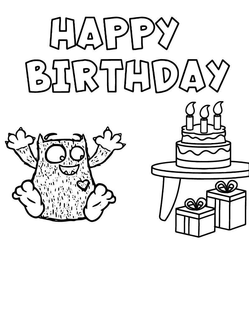 Love Monster Coloring Pages 8
