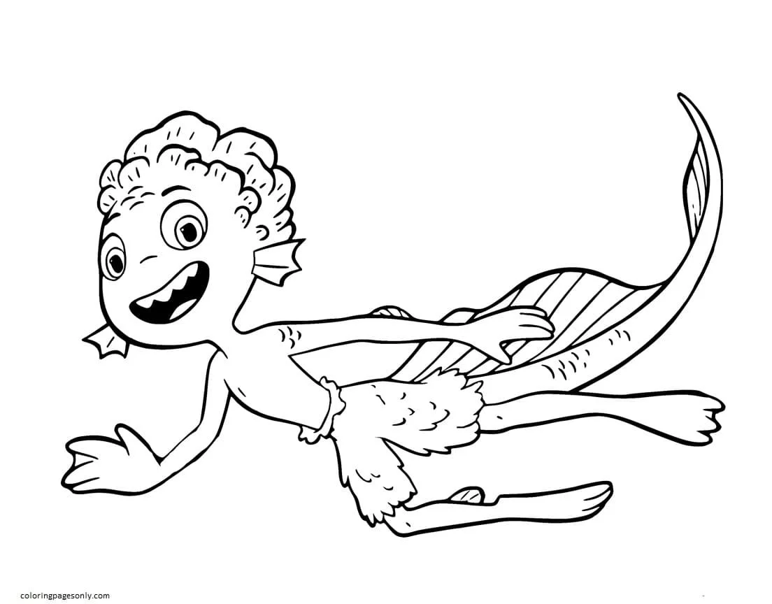 Luca Coloring Pages 2