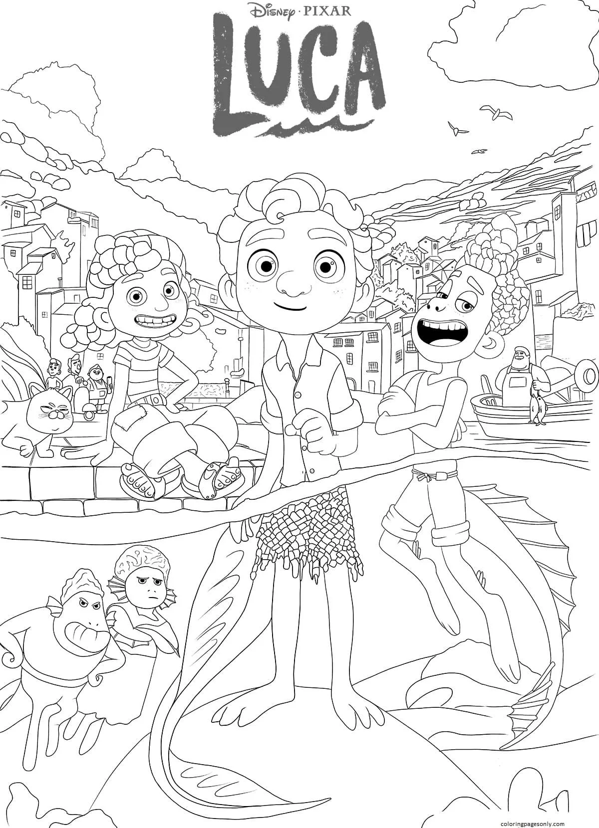 Luca Coloring Pages 5