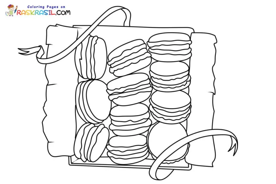 Macarons Para Colorear 1