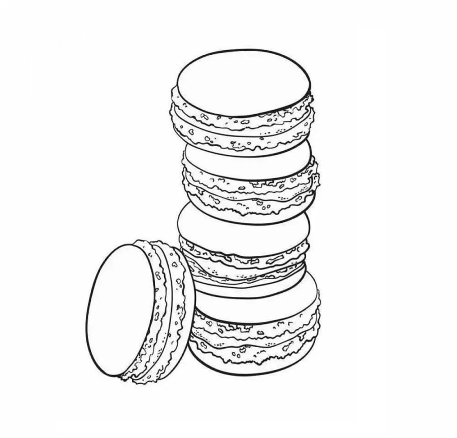 Macarons Para Colorear 25