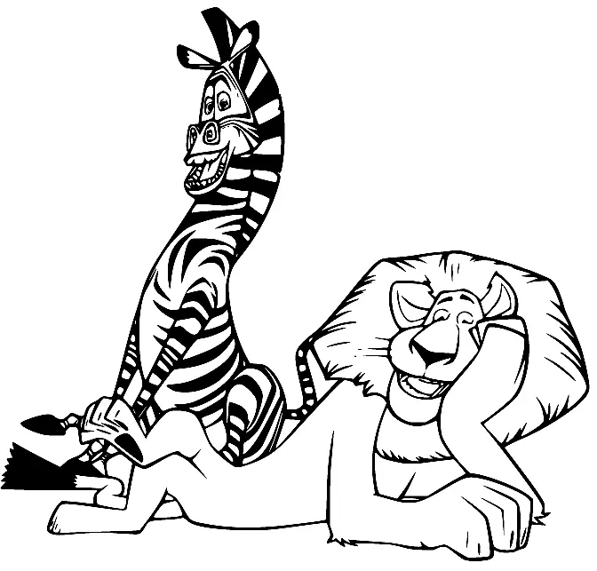Madagaskar Ausmalbilder 14
