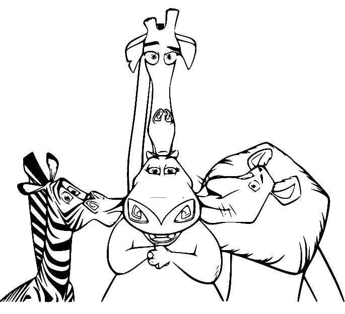 Madagaskar Ausmalbilder 27