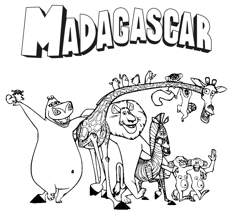 Madagaskar Ausmalbilder 4