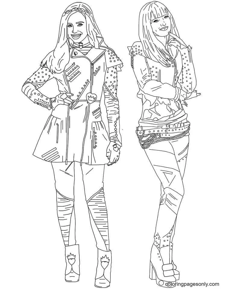 Mal und Evie Ausmalbilder 10