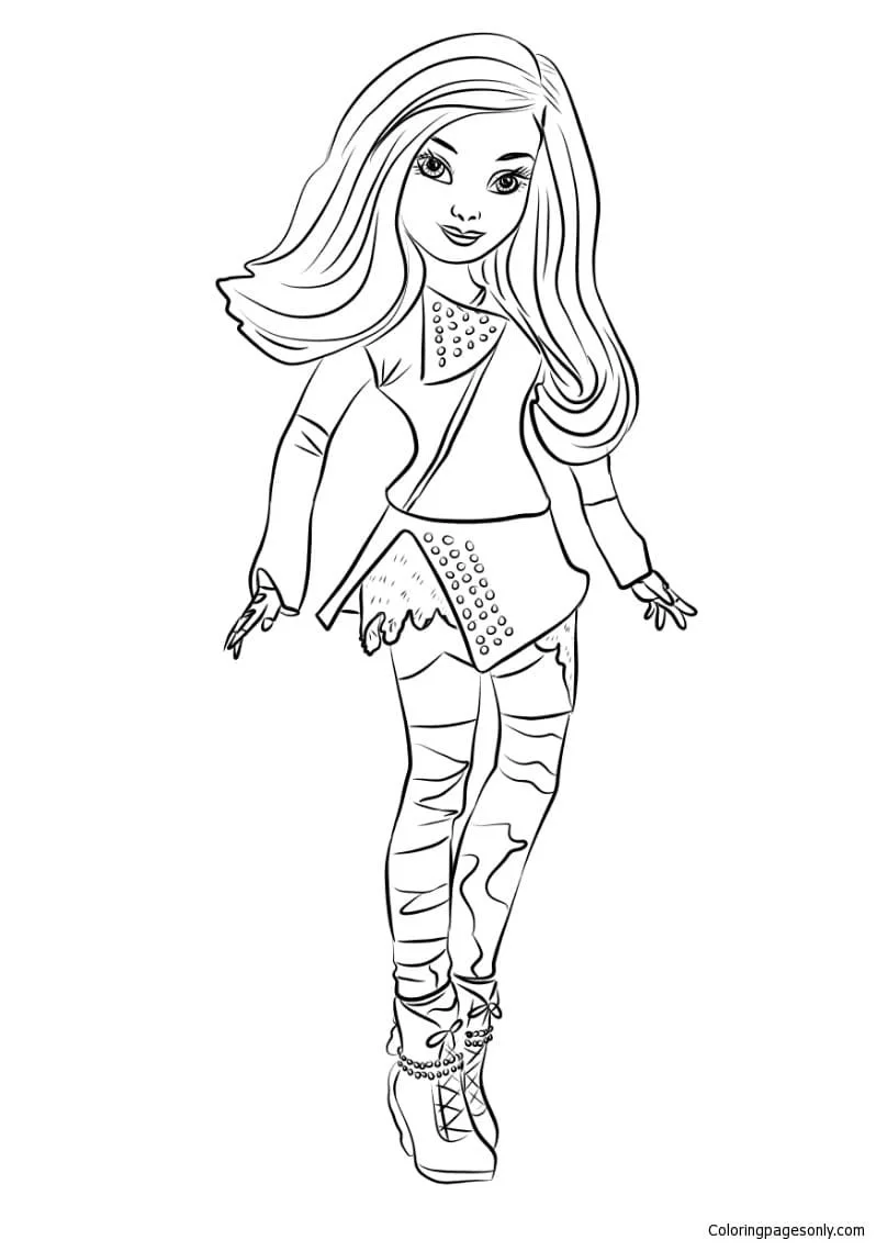 Desenhos de Mal E Evie Para Colorir