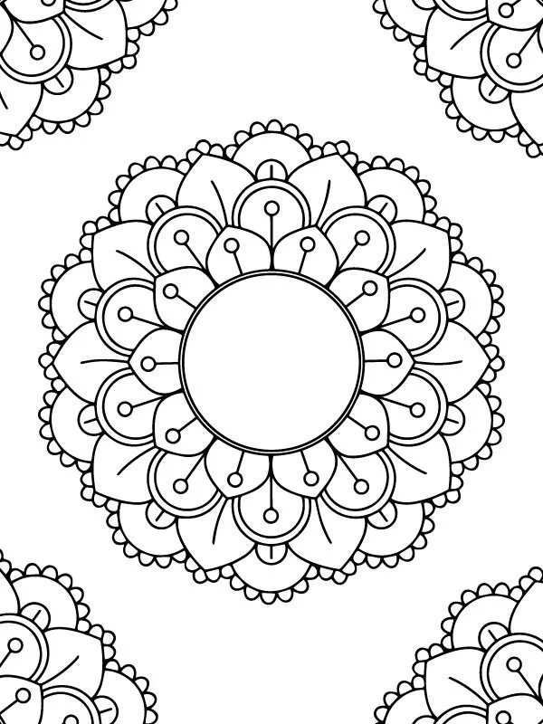Mandala Ausmalbilder für Kinder