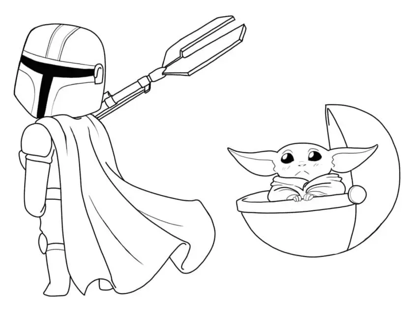 Mandalorian Ausmalbilder 17