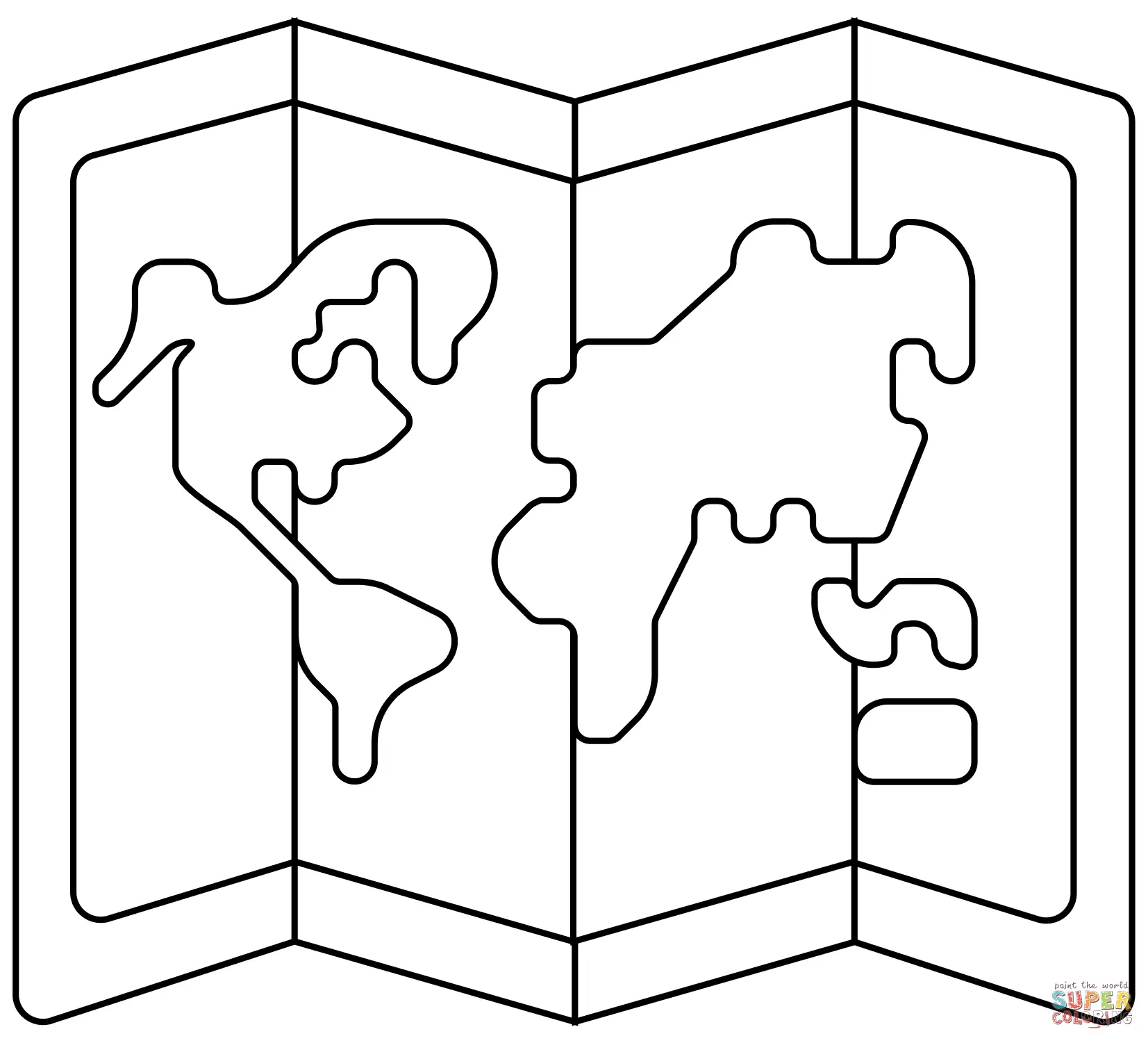 Maps coloring pages 1