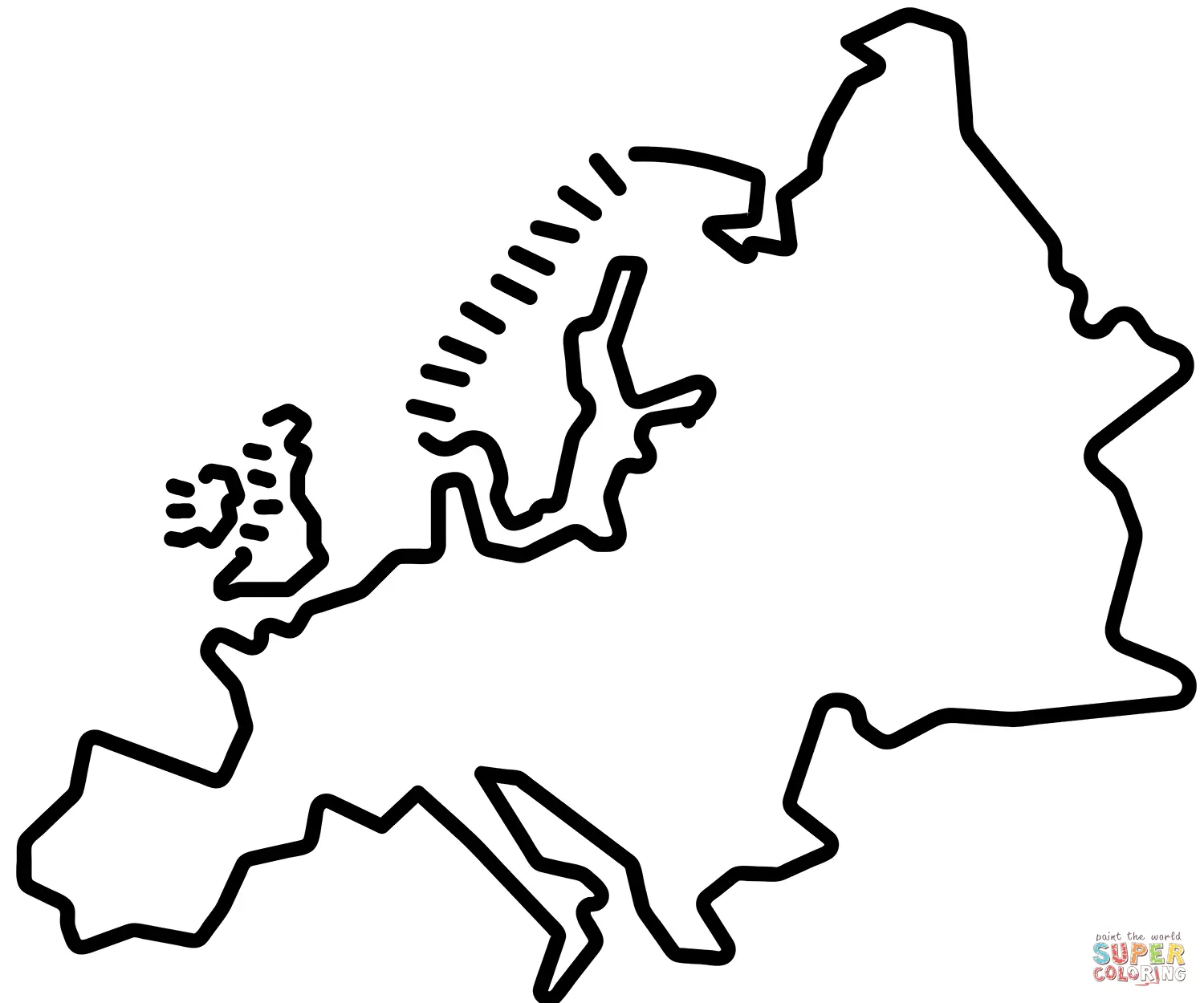 Maps coloring pages 12