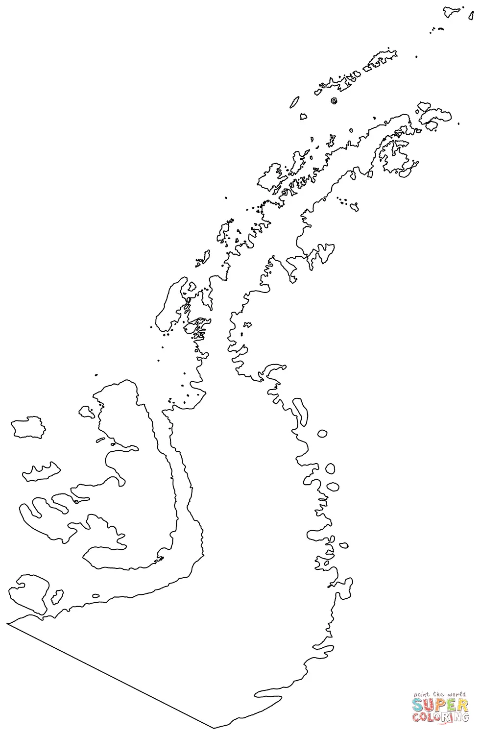 Maps coloring pages 16