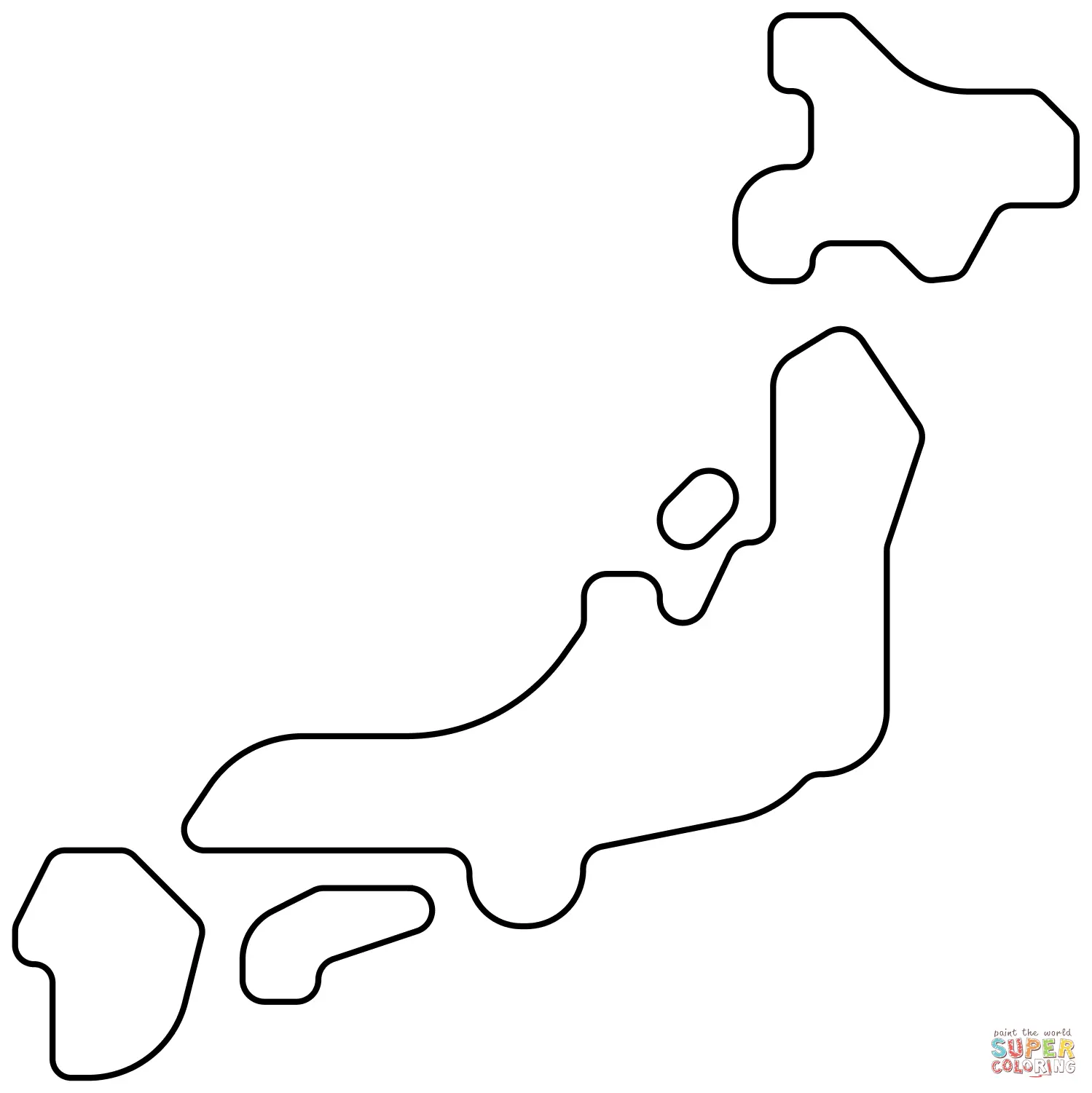 Maps coloring pages 2