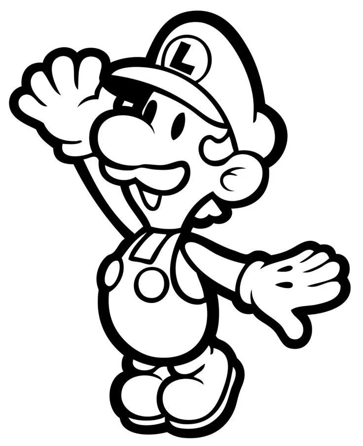 Desenhos de Mario and Luigi Para Colorir 10