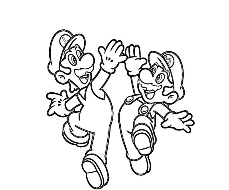 Desenhos de Mario and Luigi Para Colorir 14