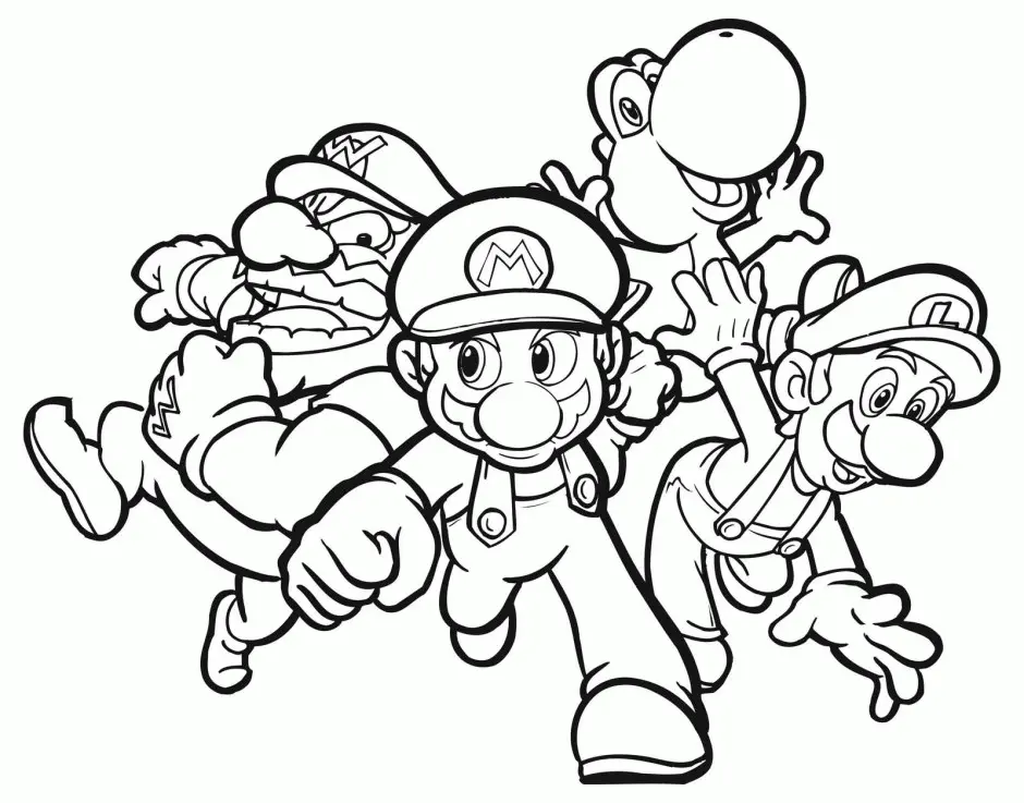 Desenhos de Mario and Luigi Para Colorir 15
