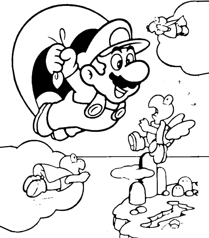 Desenhos de Mario and Luigi Para Colorir 17