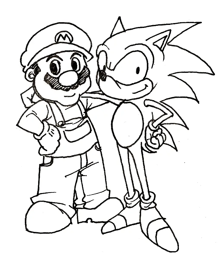 Desenhos de Mario and Luigi Para Colorir 18