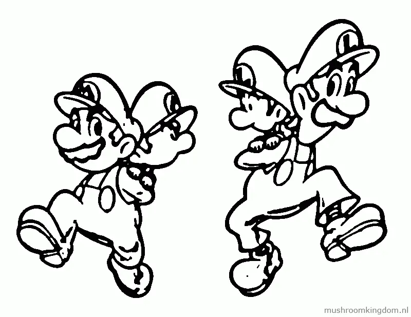 Desenhos de Mario and Luigi Para Colorir 2