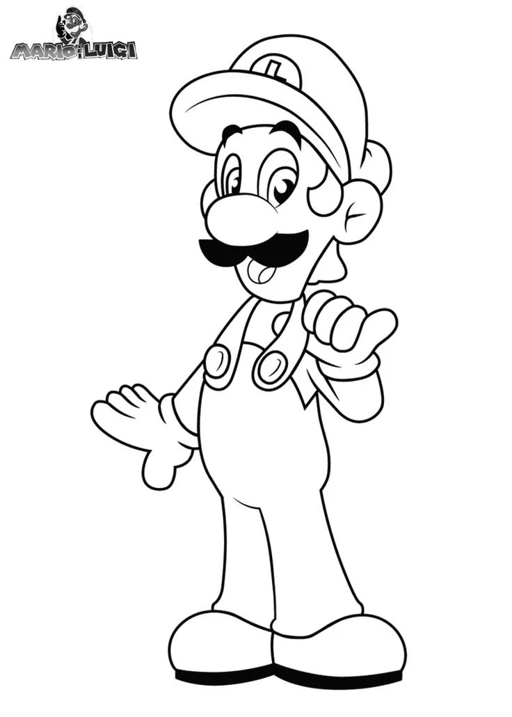 Desenhos de Mario and Luigi Para Colorir 21