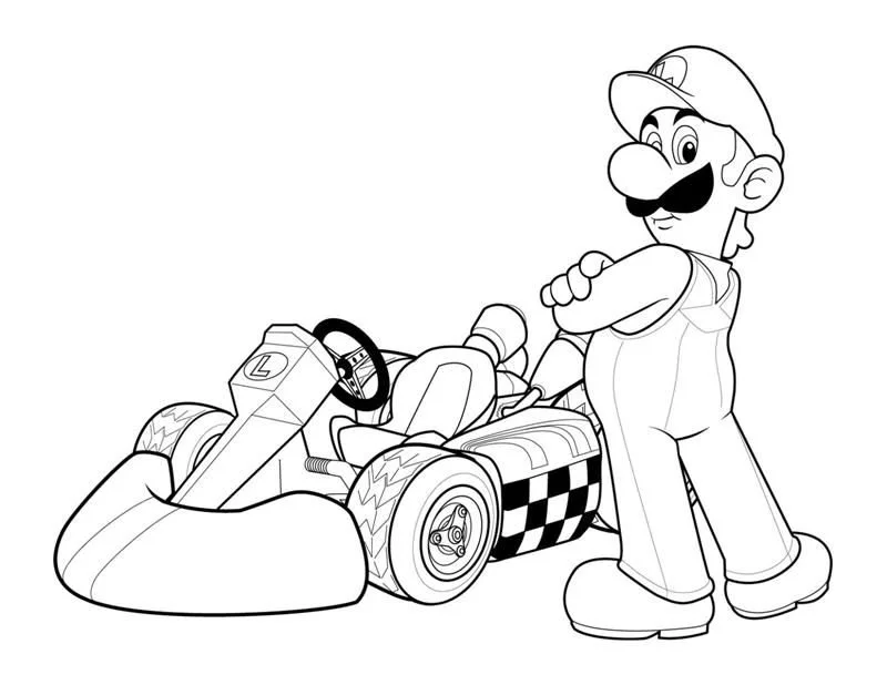 Desenhos de Mario and Luigi Para Colorir 23