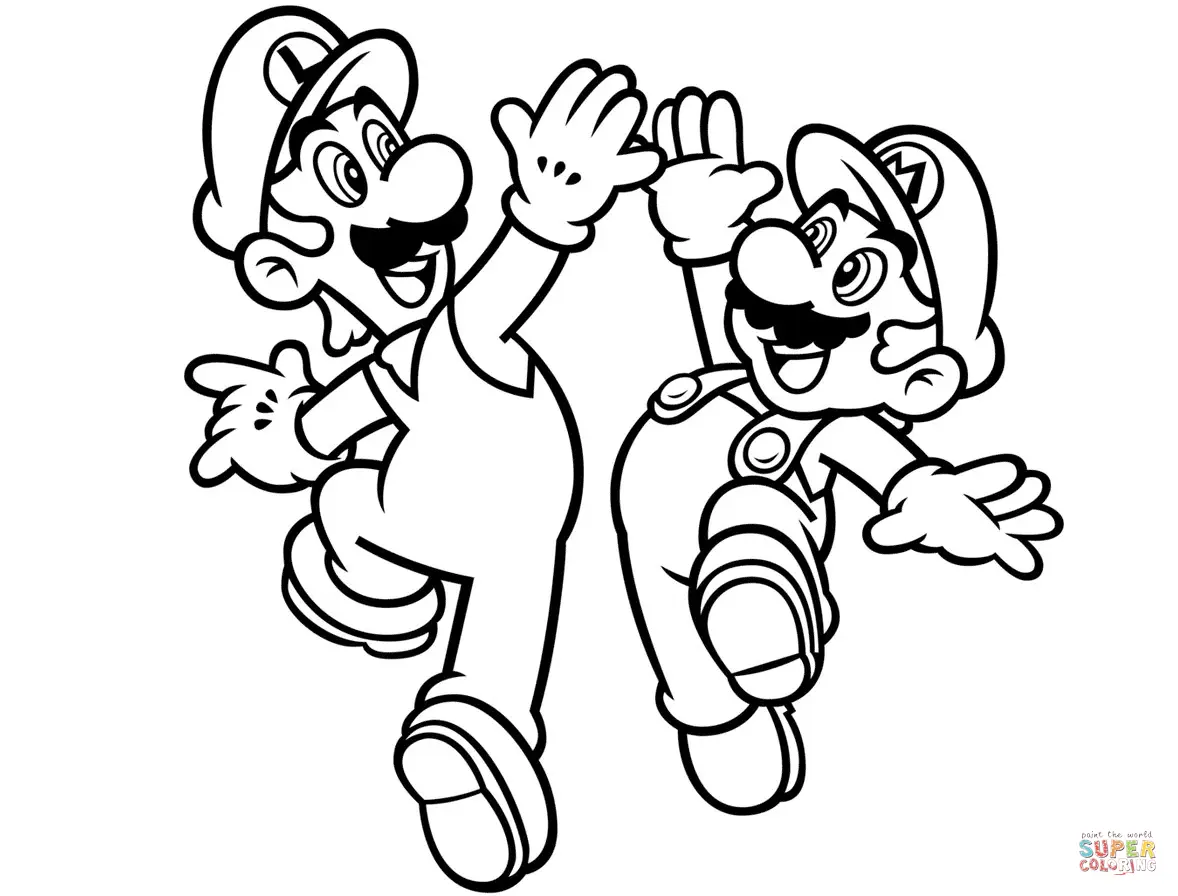 Desenhos de Mario and Luigi Para Colorir 30