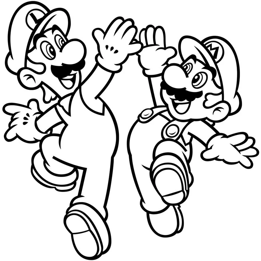 Desenhos de Mario and Luigi Para Colorir 32
