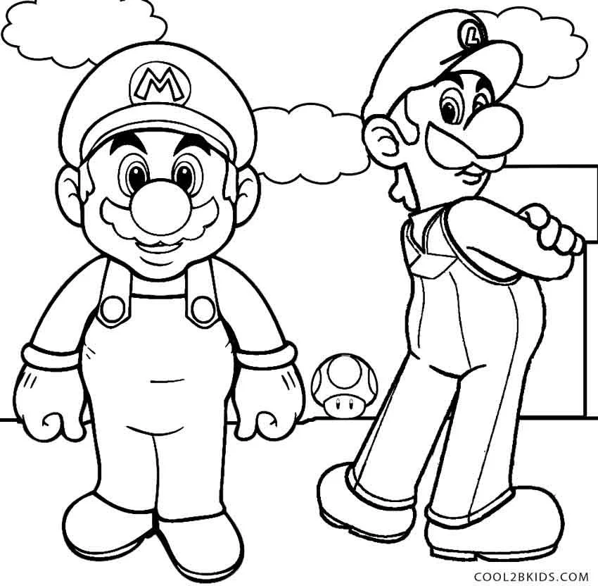 Desenhos de Mario and Luigi Para Colorir 33