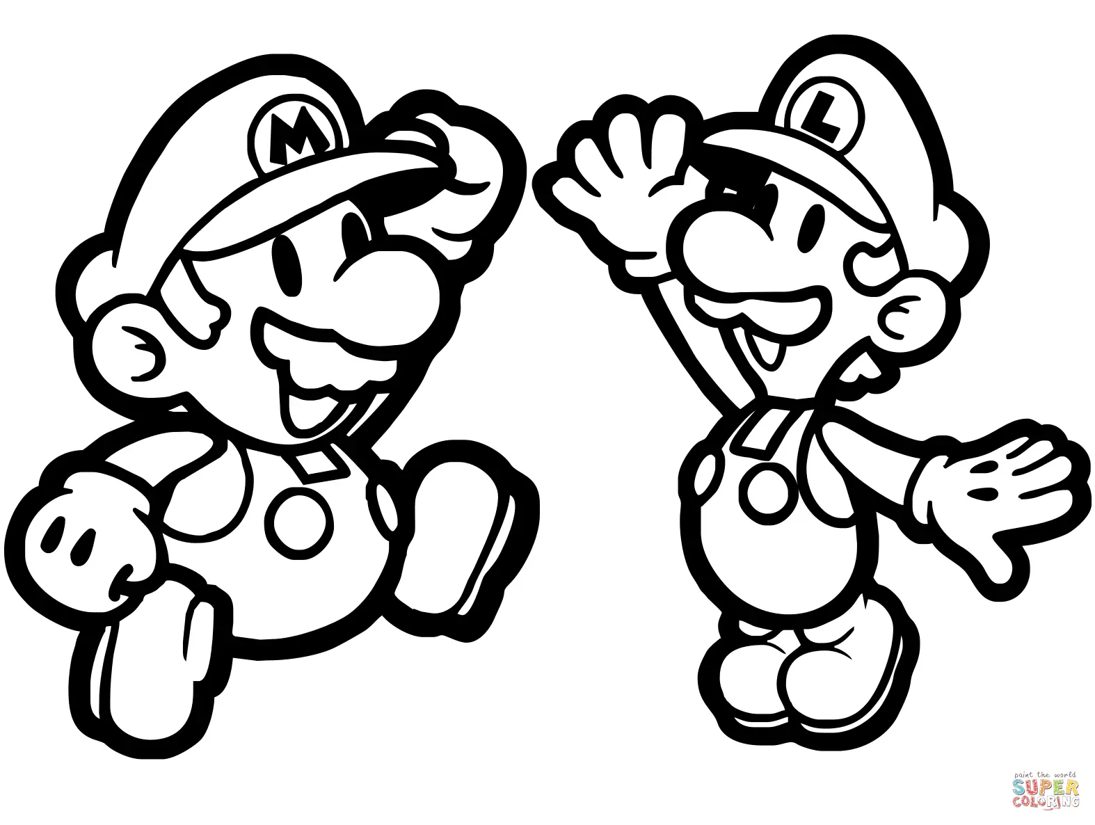 Desenhos de Mario and Luigi Para Colorir 35