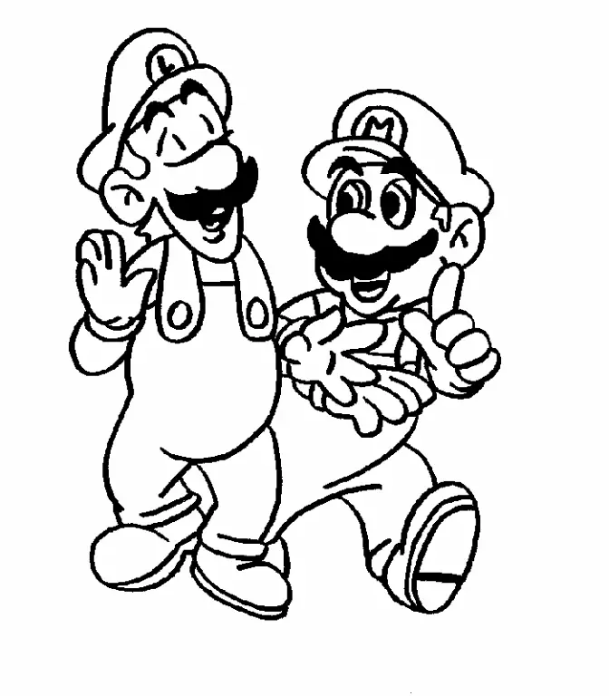 Desenhos de Mario and Luigi Para Colorir 6