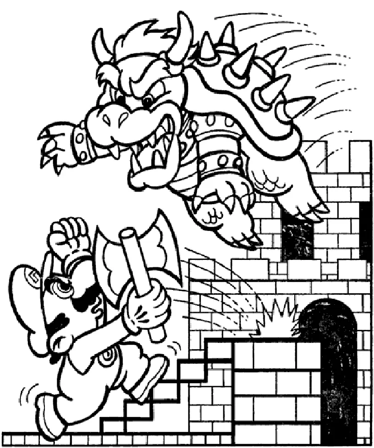 Desenhos de Mario and Luigi Para Colorir 9