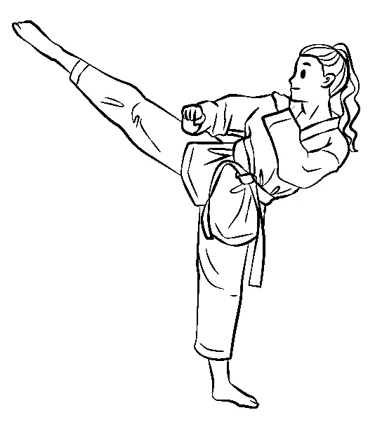 Martial Arts Coloring Pages 12