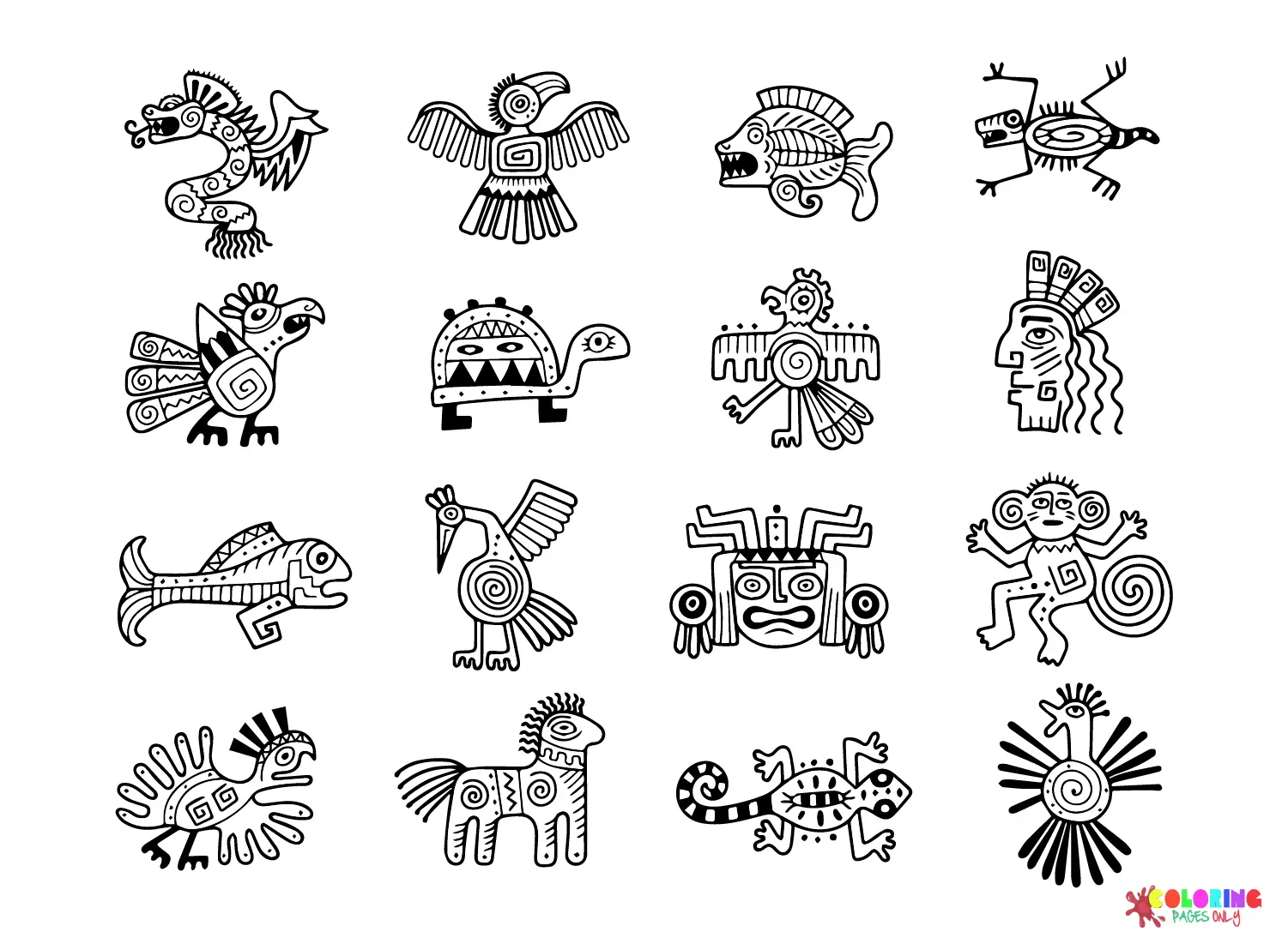 Maya civilization Coloring Pages 9