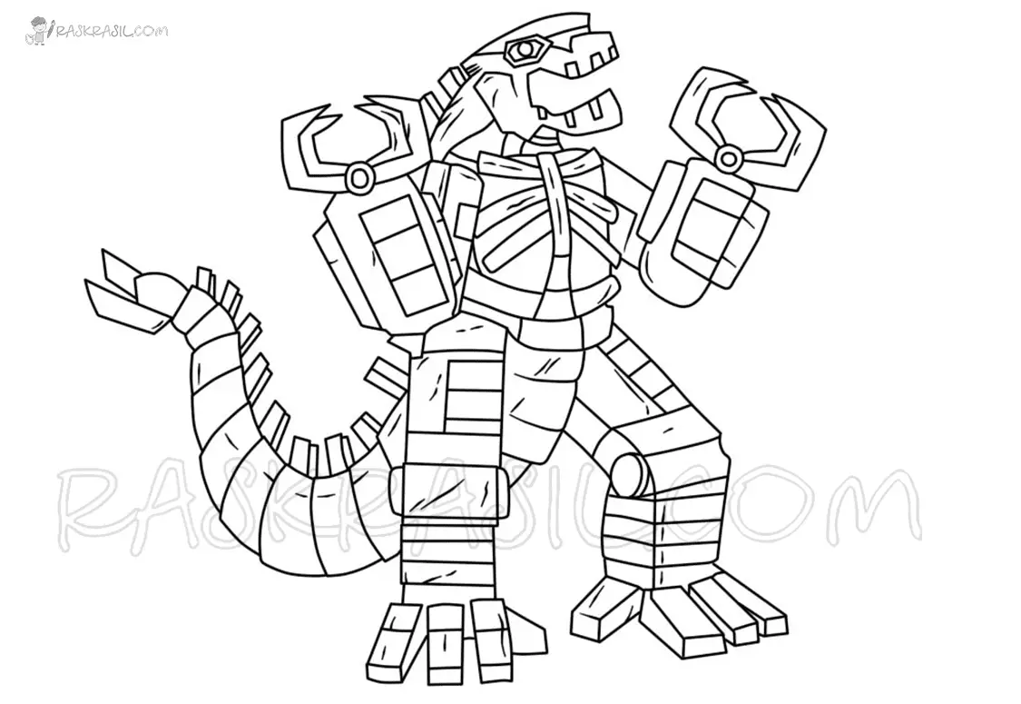 Mechagodzilla Para Colorear 1