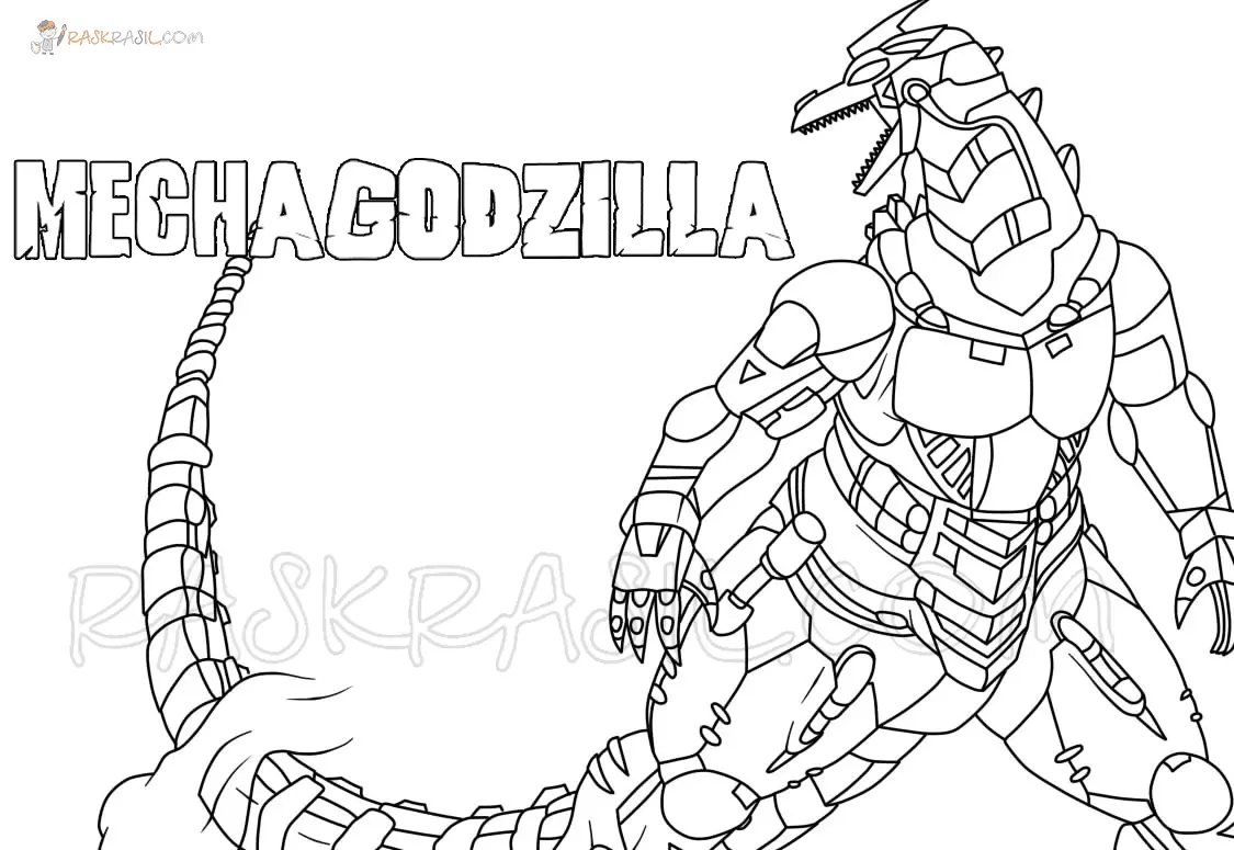 Mechagodzilla Para Colorear 10