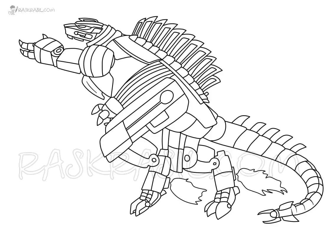 Mechagodzilla Para Colorear 11