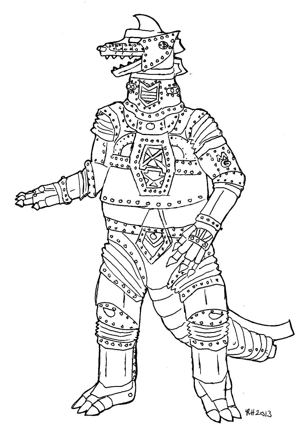 Mechagodzilla Para Colorear 14