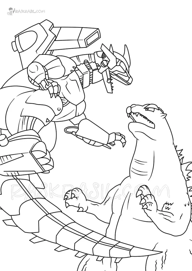 Mechagodzilla Para Colorear 3