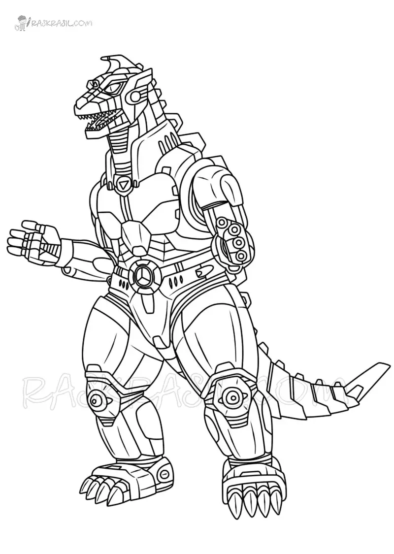 Mechagodzilla Para Colorear 4