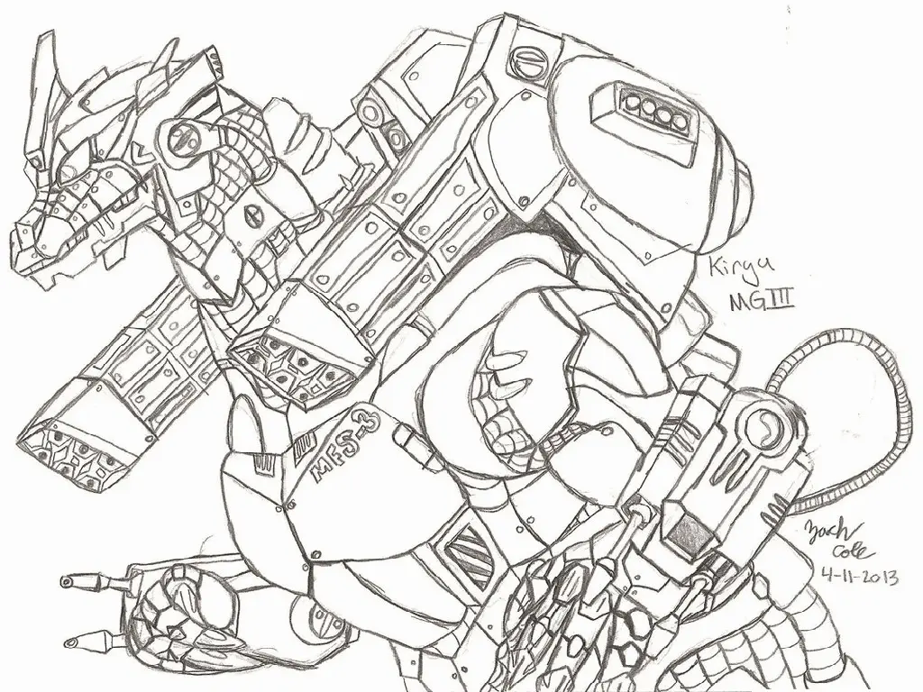 Mechagodzilla Para Colorear 8