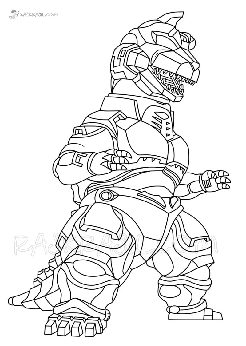 Mechagodzilla Para Colorear 9