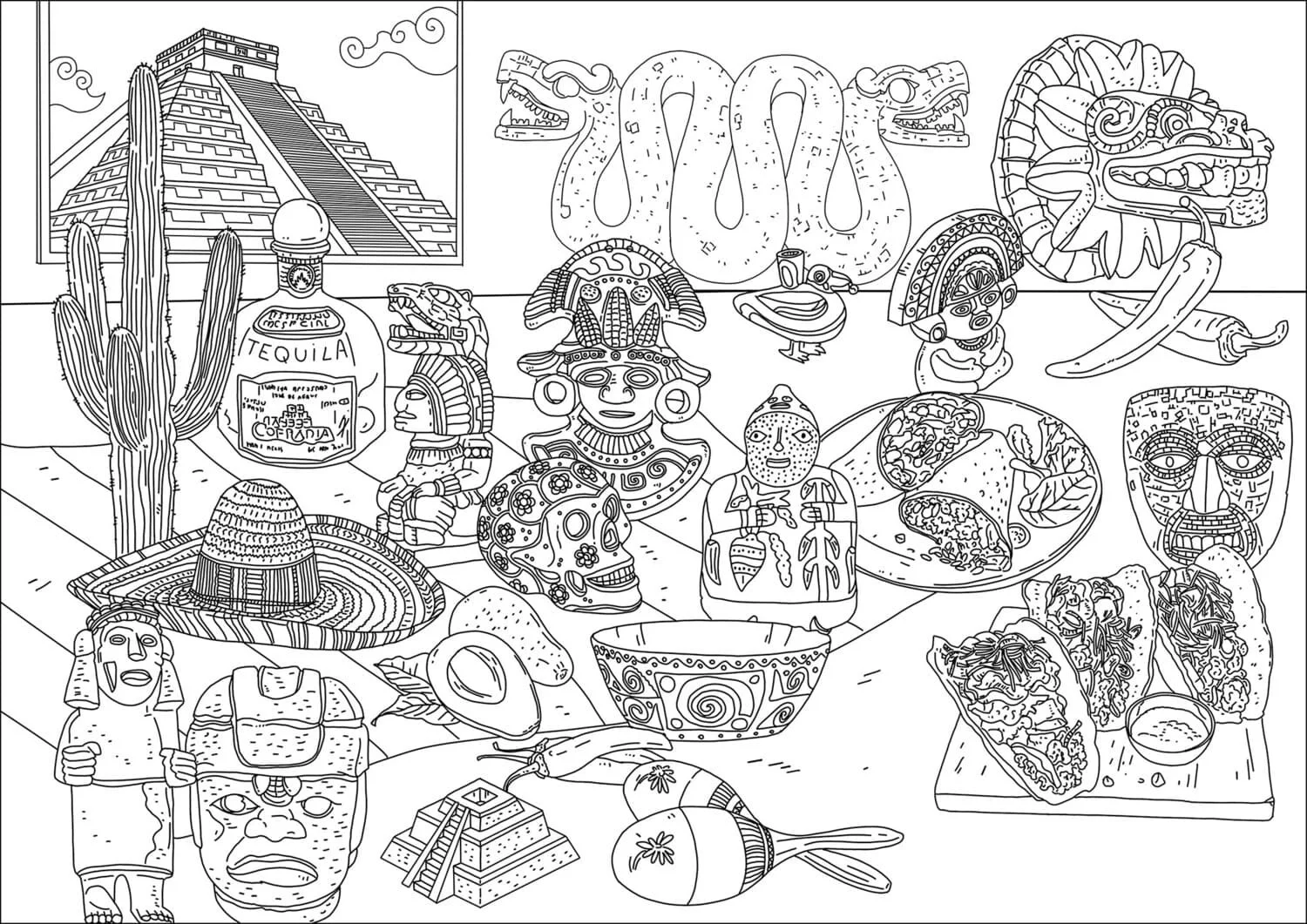 Desenhos de Mexico Para Colorir 37