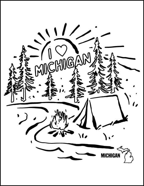 Michigan Ausmalbilder